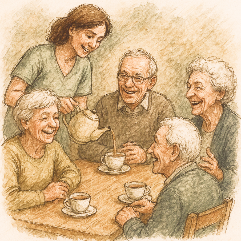 Gemeinschaft beim Tee